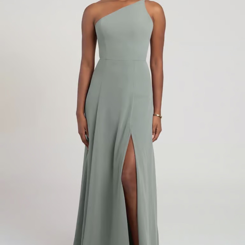 Elegant One-Shoulder Green Dress